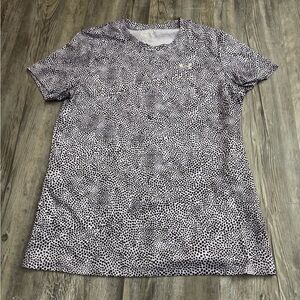 Under Armour purple and White patterned Short Sleeve Tee